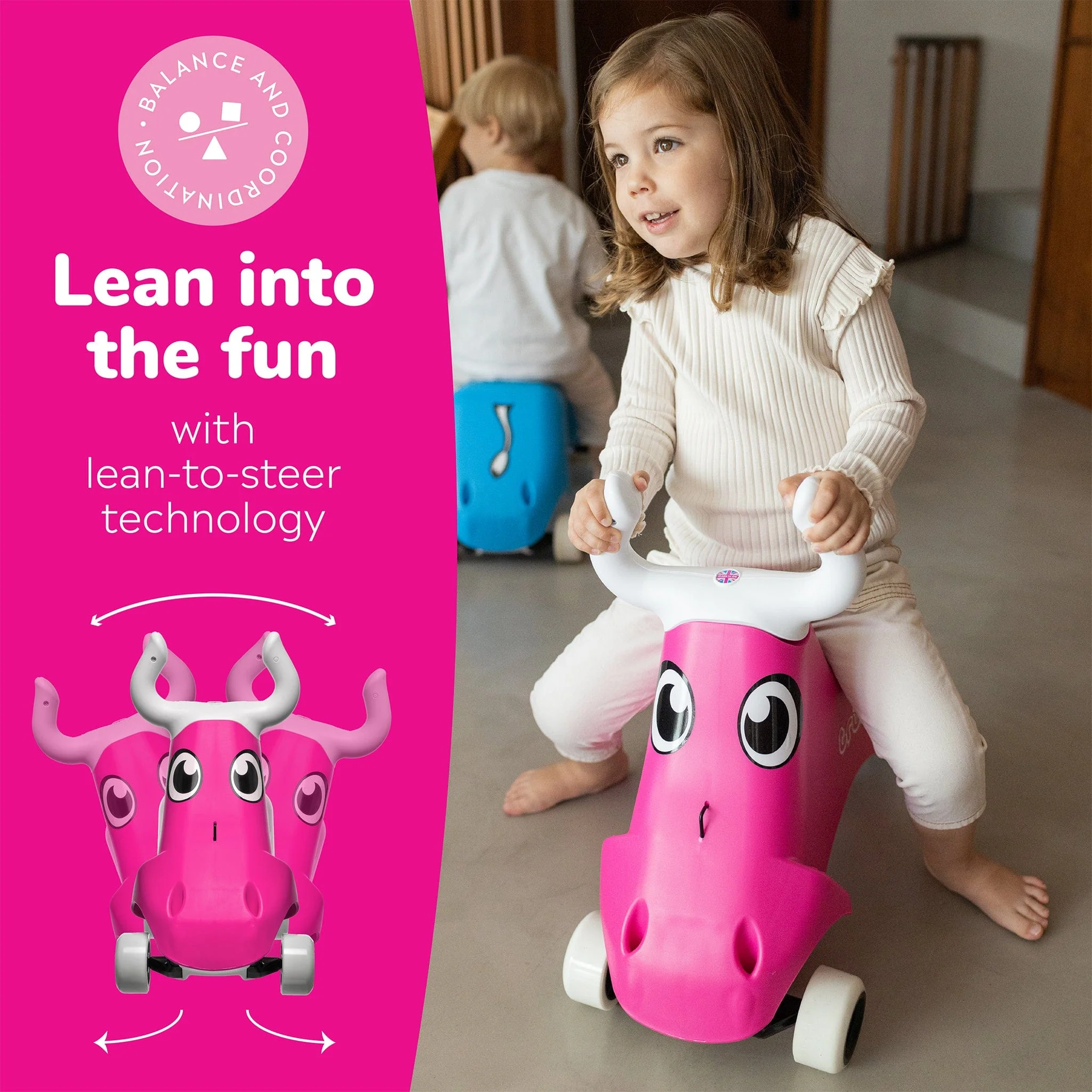 Rodeo Ride On Cruiser - Pink - Image 3