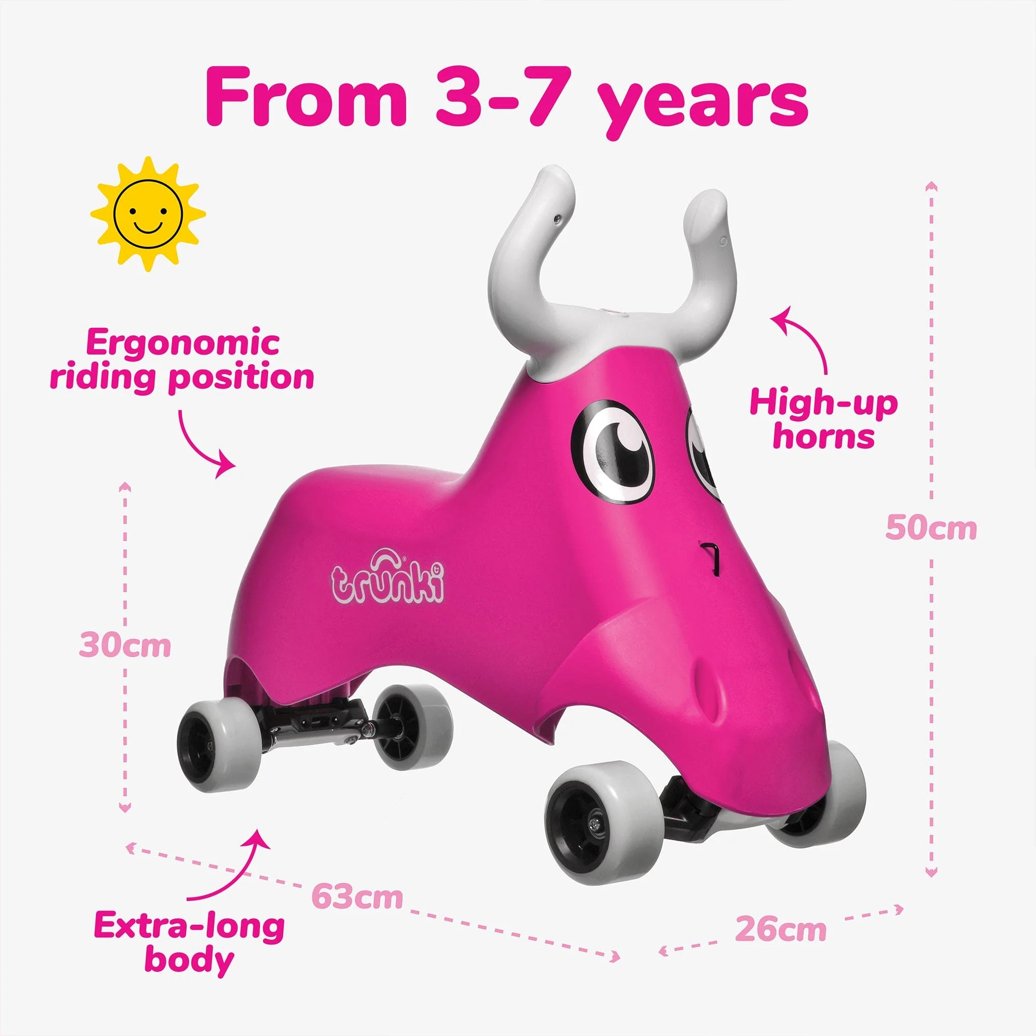 Rodeo Ride On Cruiser - Pink - Image 4