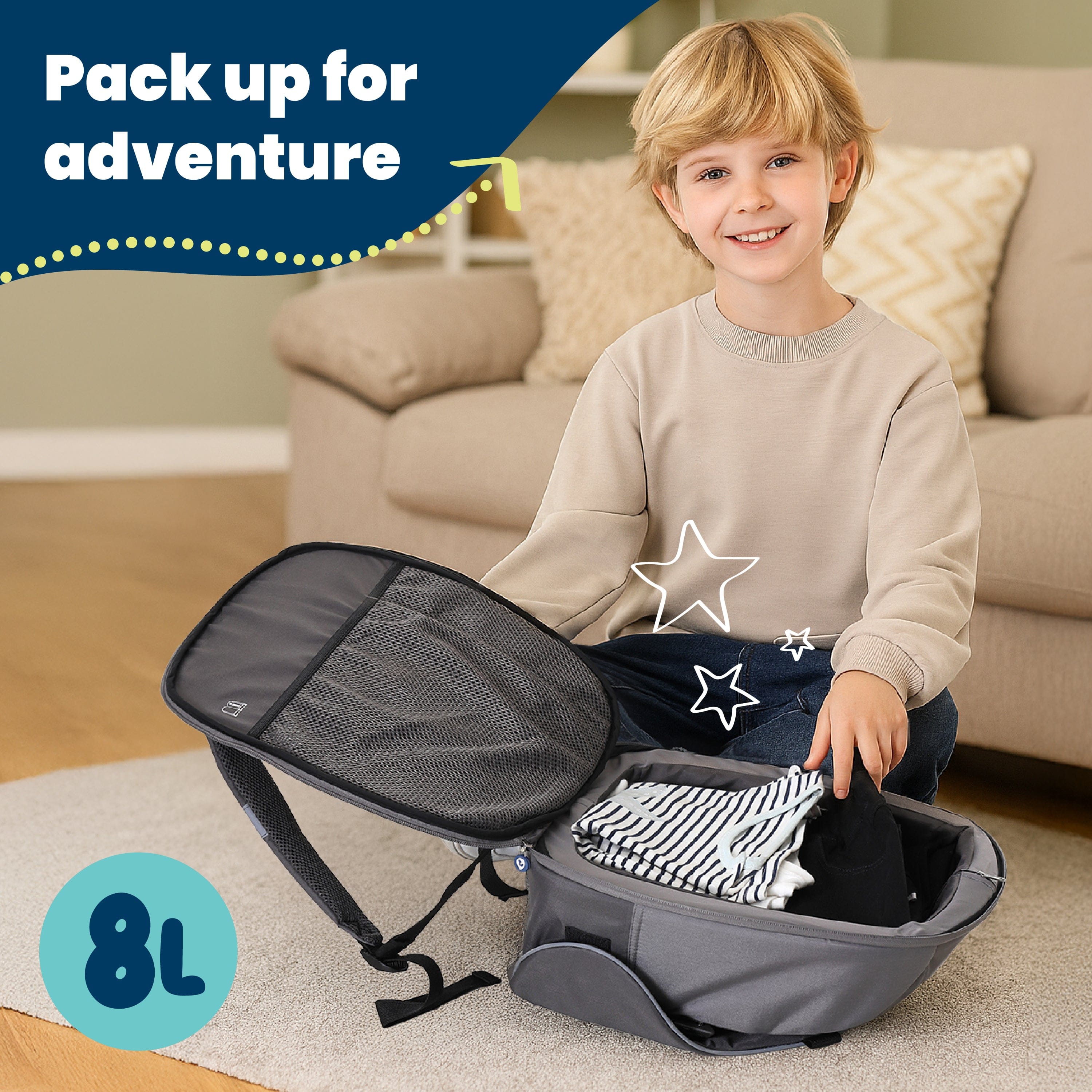 Trunki BoostApak 2-in-1 Booster Seat & Kids Backpack - Image 3