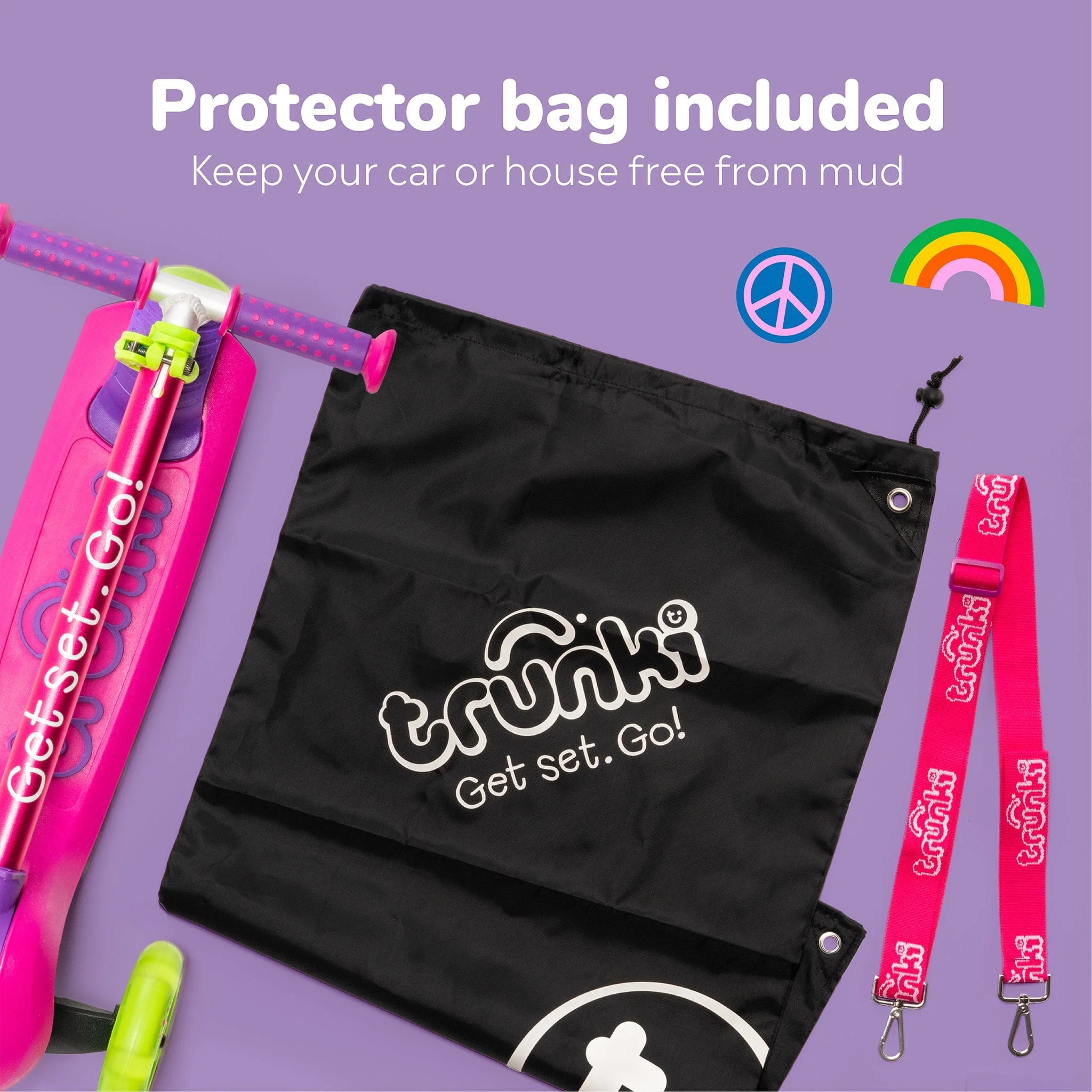 Trunki Folding Scooter - Small - Pink - Image 7